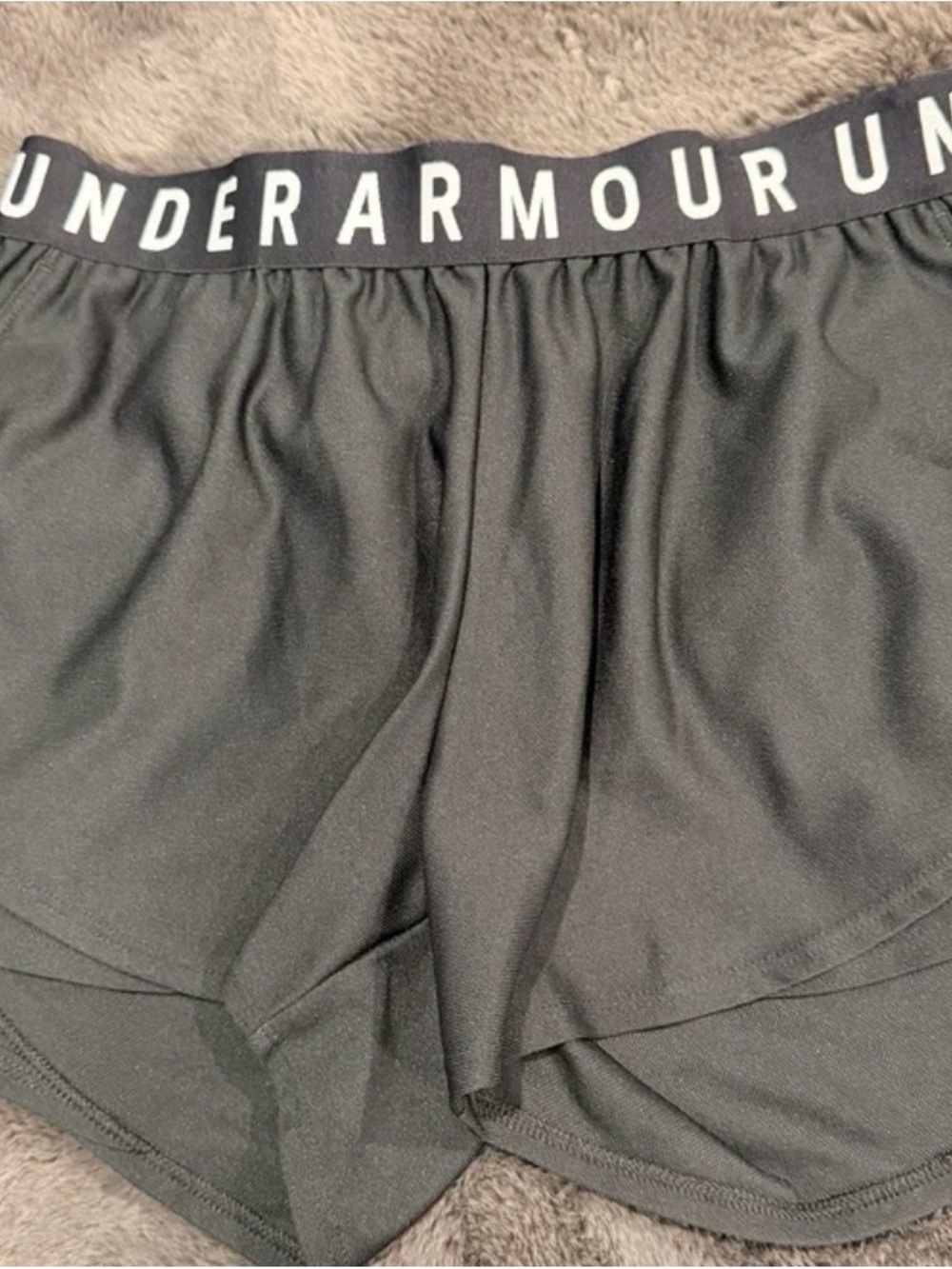 Under Armour Black Women's Athletic Shorts with Branded Waistband